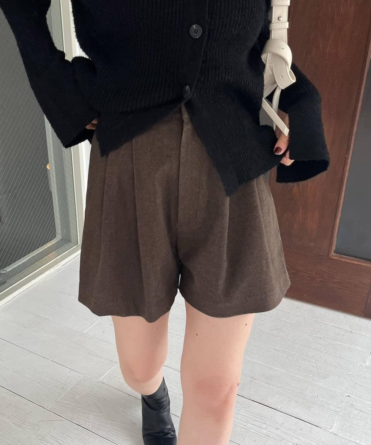 桃皮絨短褲