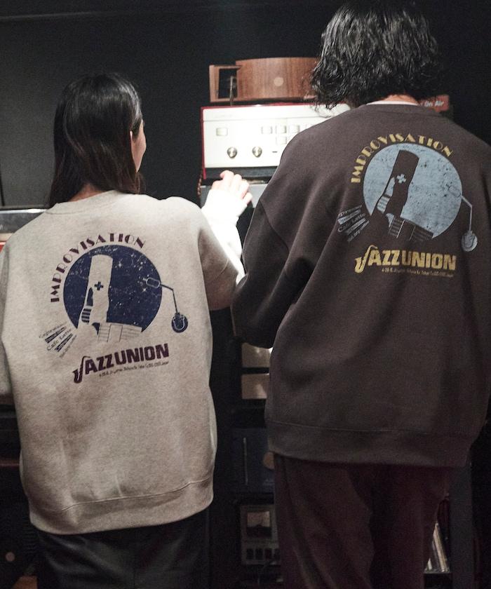 JAZZ UNION×FREAK'S STORE/ジャズユニオン 特別款 寬鬆版型 背部印花 圓領衛衣【限量】