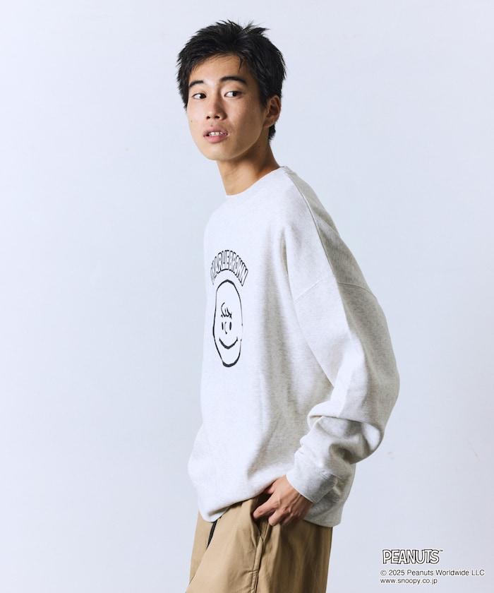 《PEANUTS》/《PEANUTS》特別款 背部印花圓領衛衣 / 查理臉【限量】