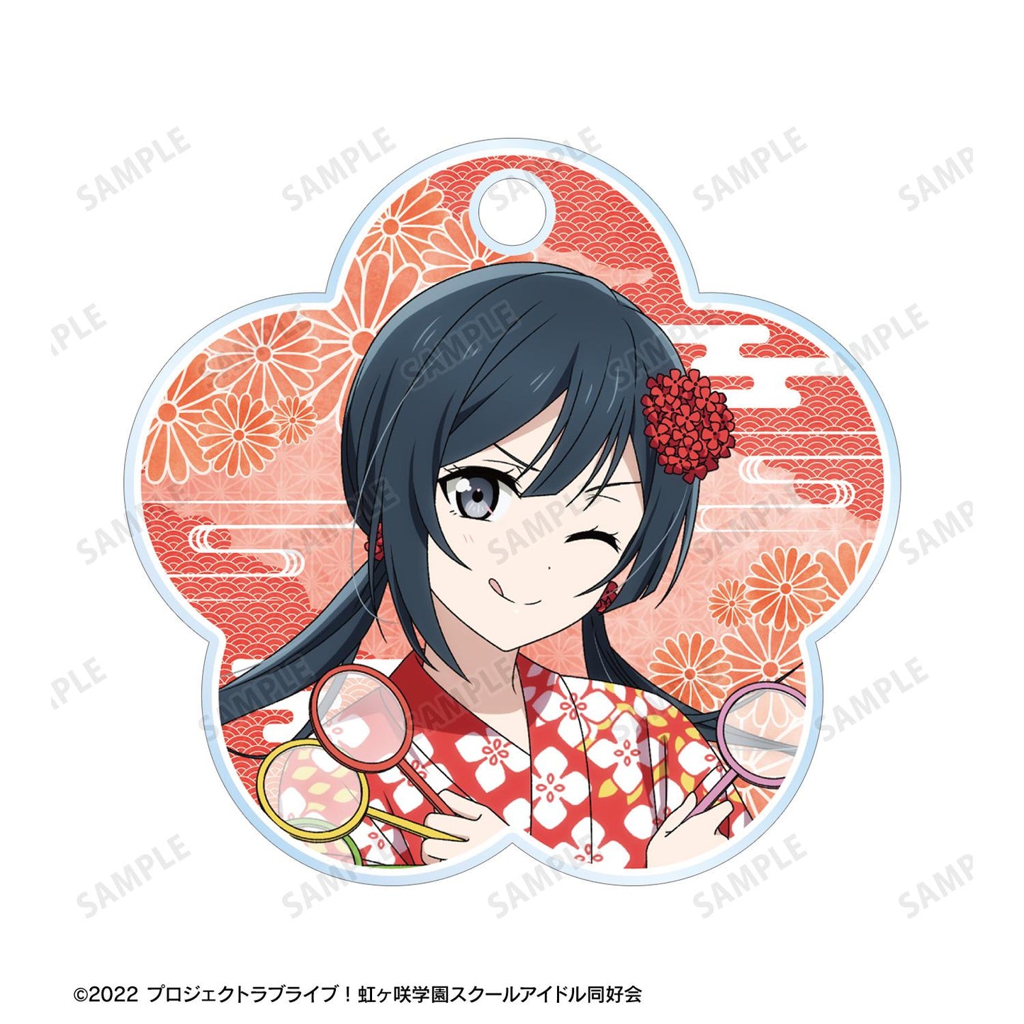 LoveLive!虹咲學園學園偶像同好會_新繪 優木雪菜 廟會ver. 雙連線亞克力鑰匙扣