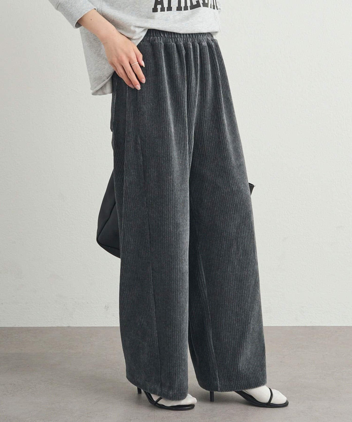 彈力燈芯絨休閒褲