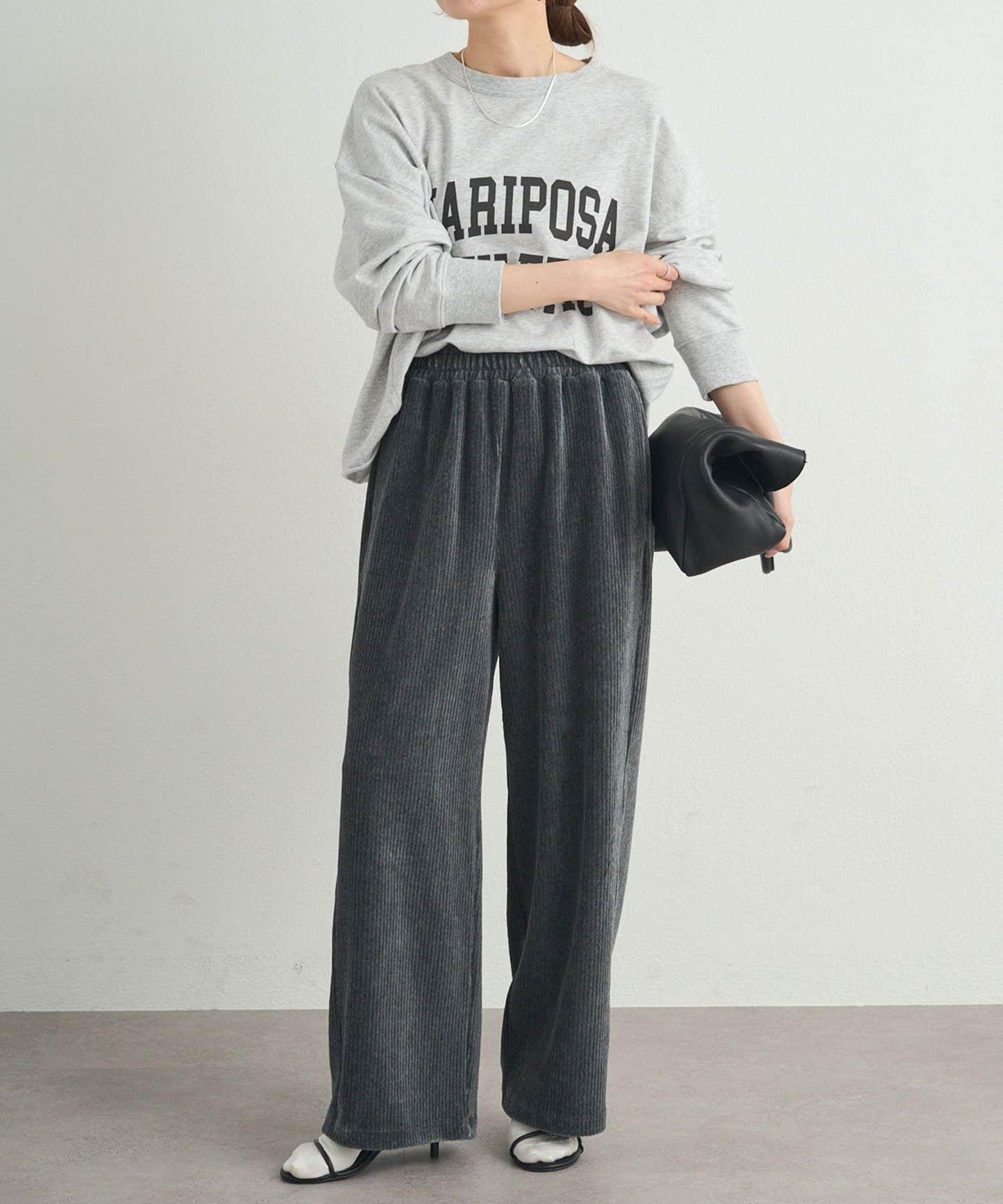 彈力燈芯絨休閒褲