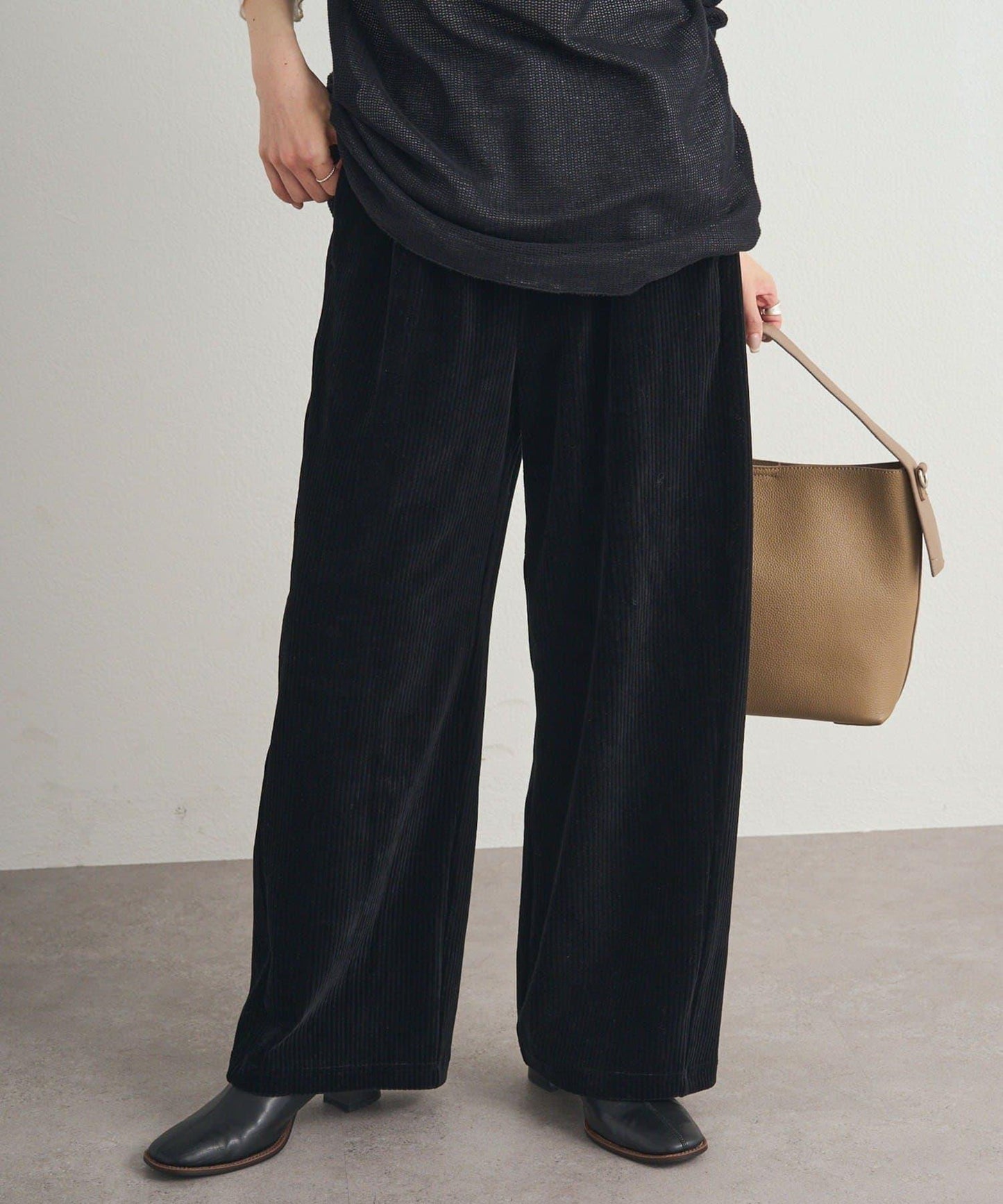 彈力燈芯絨休閒褲