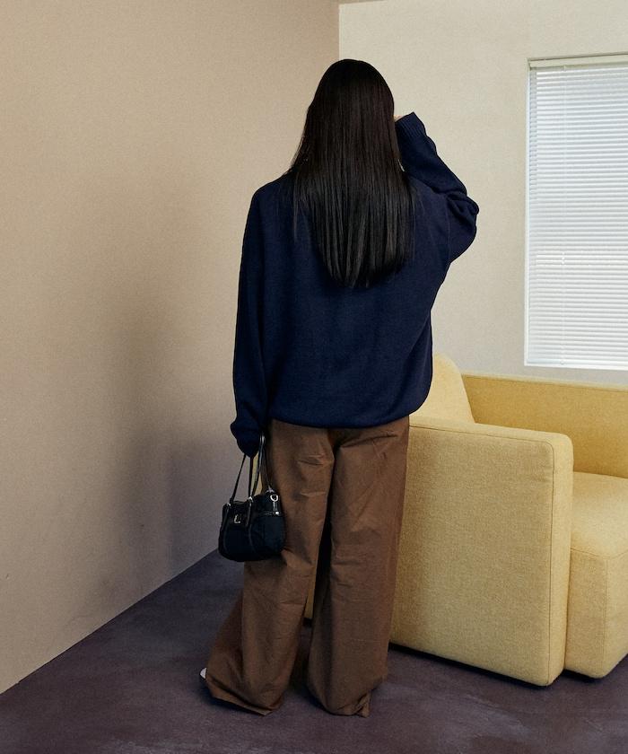 法鬥犬圖案針織衫