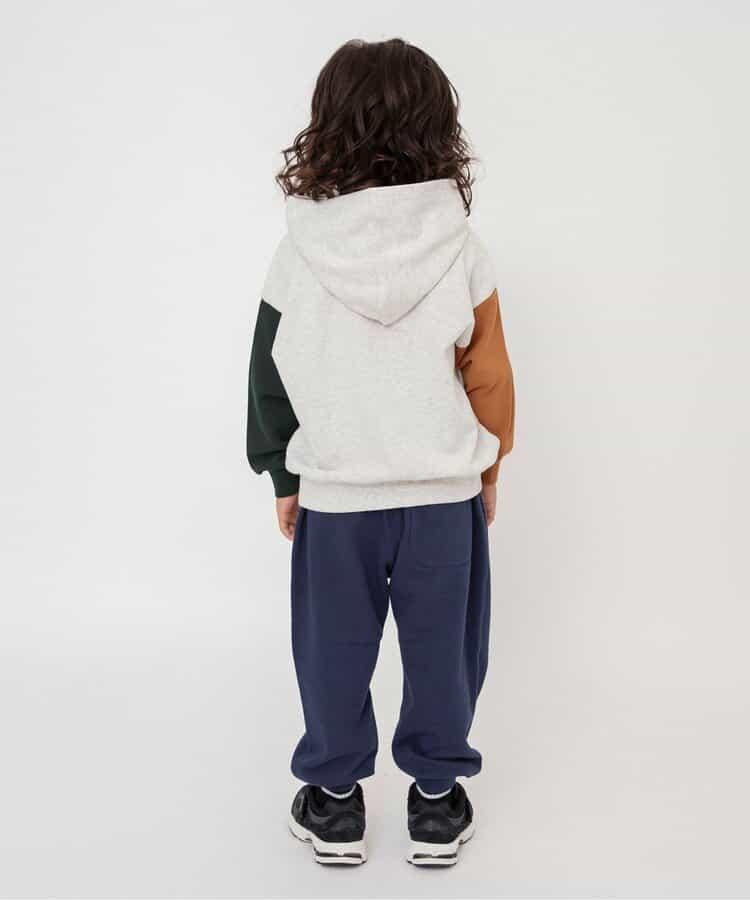 純色條紋連帽衛衣