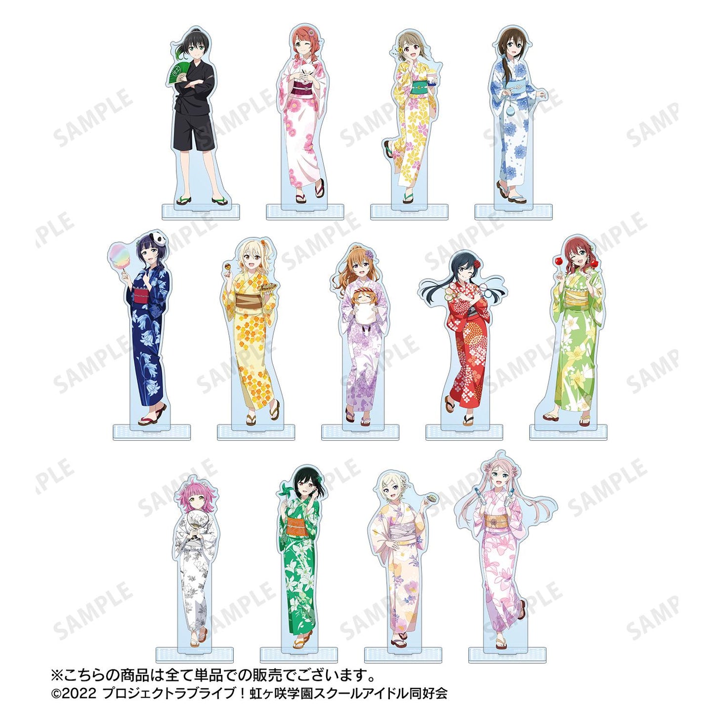 LoveLive!虹咲學園學園偶像同好會_新繪製 鍾嵐珠 廟會ver. 大號亞克力立牌