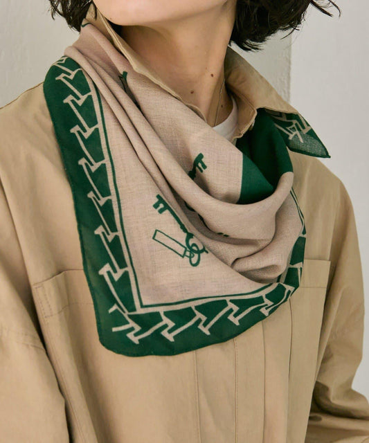 帶戒指鑰匙圖案圍巾