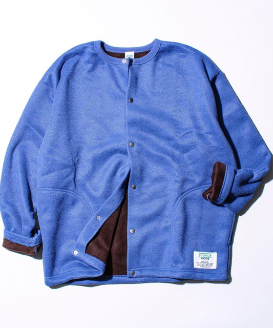 【DISCUS】男女同款內層搖粒絨拼色圓領開衫