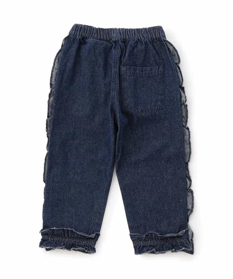 荷葉邊牛仔長褲 10分丈