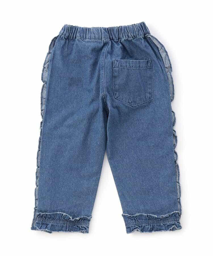 荷葉邊牛仔長褲 10分丈