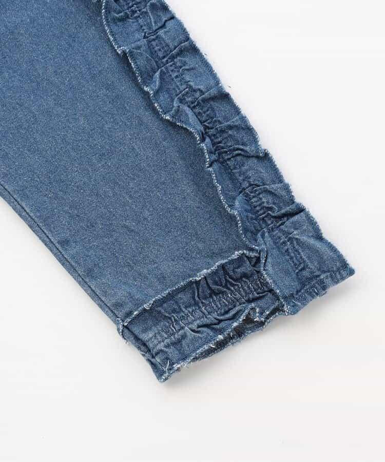 荷葉邊牛仔長褲 10分丈