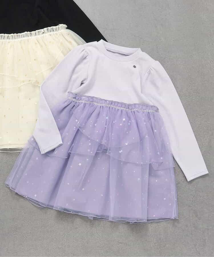 花瓣網紗蝴蝶結揹帶連衣裙