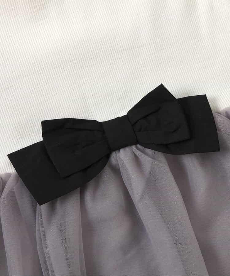 貓元素網紗拼接上衣