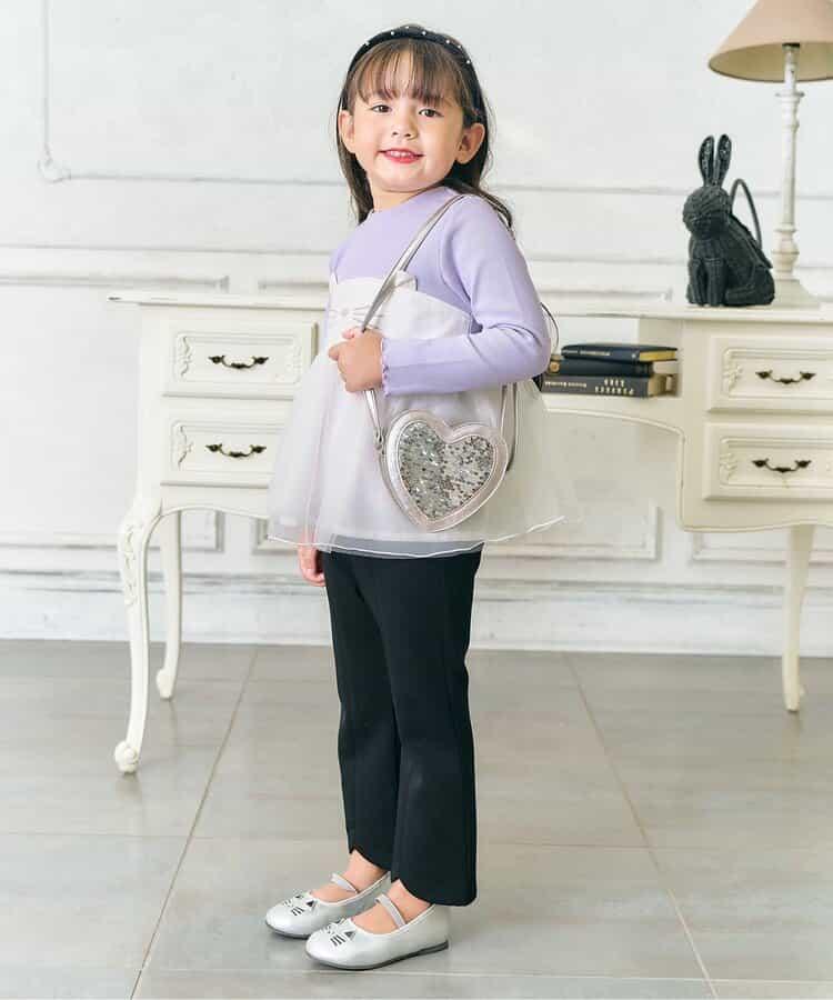 貓元素網紗拼接上衣