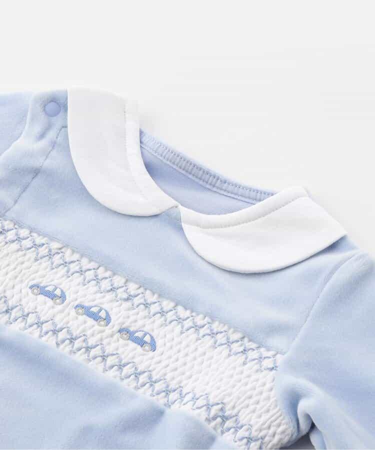 煙燻刺繡天鵝絨兩用連體衣