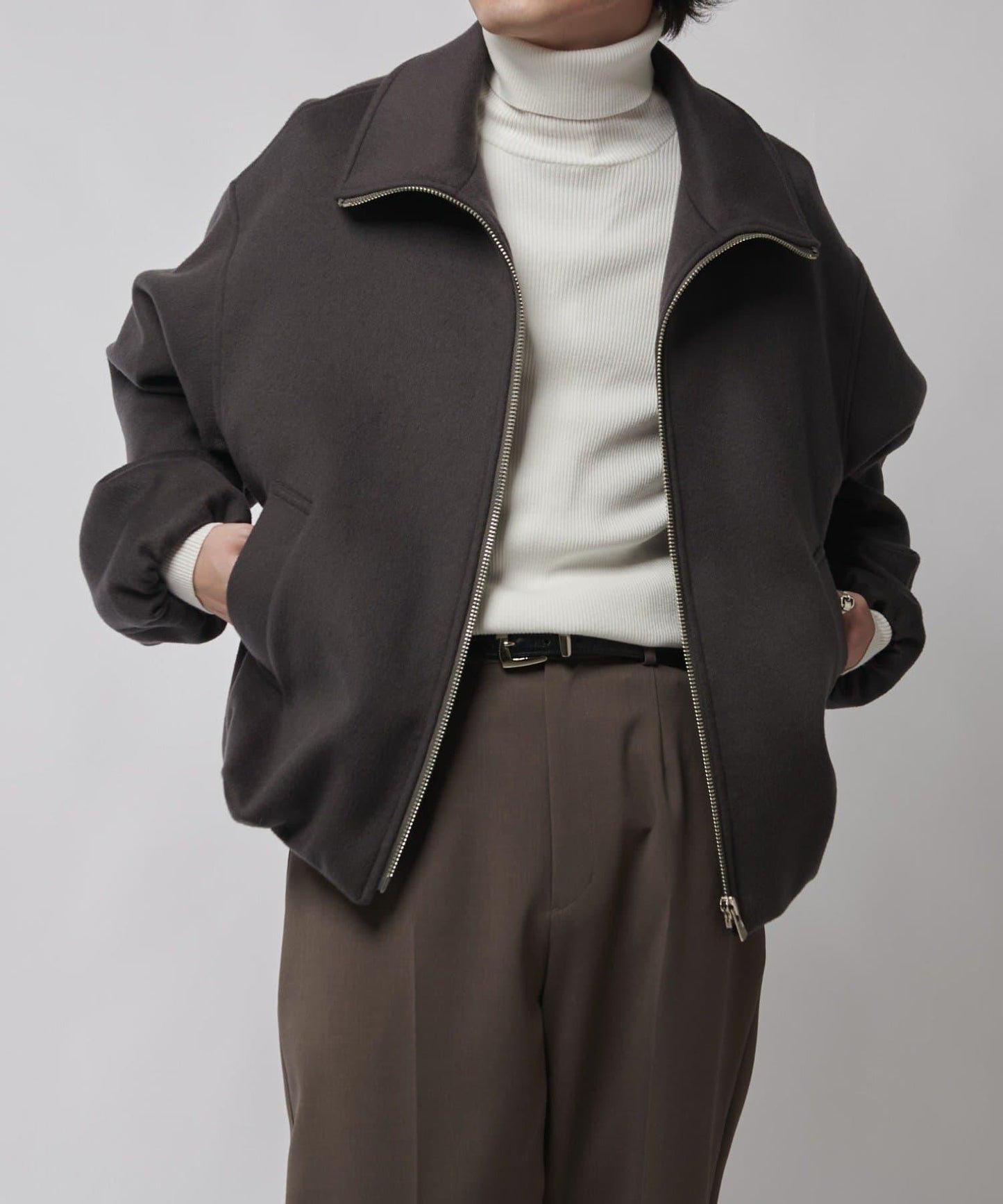 修身高領針織衫