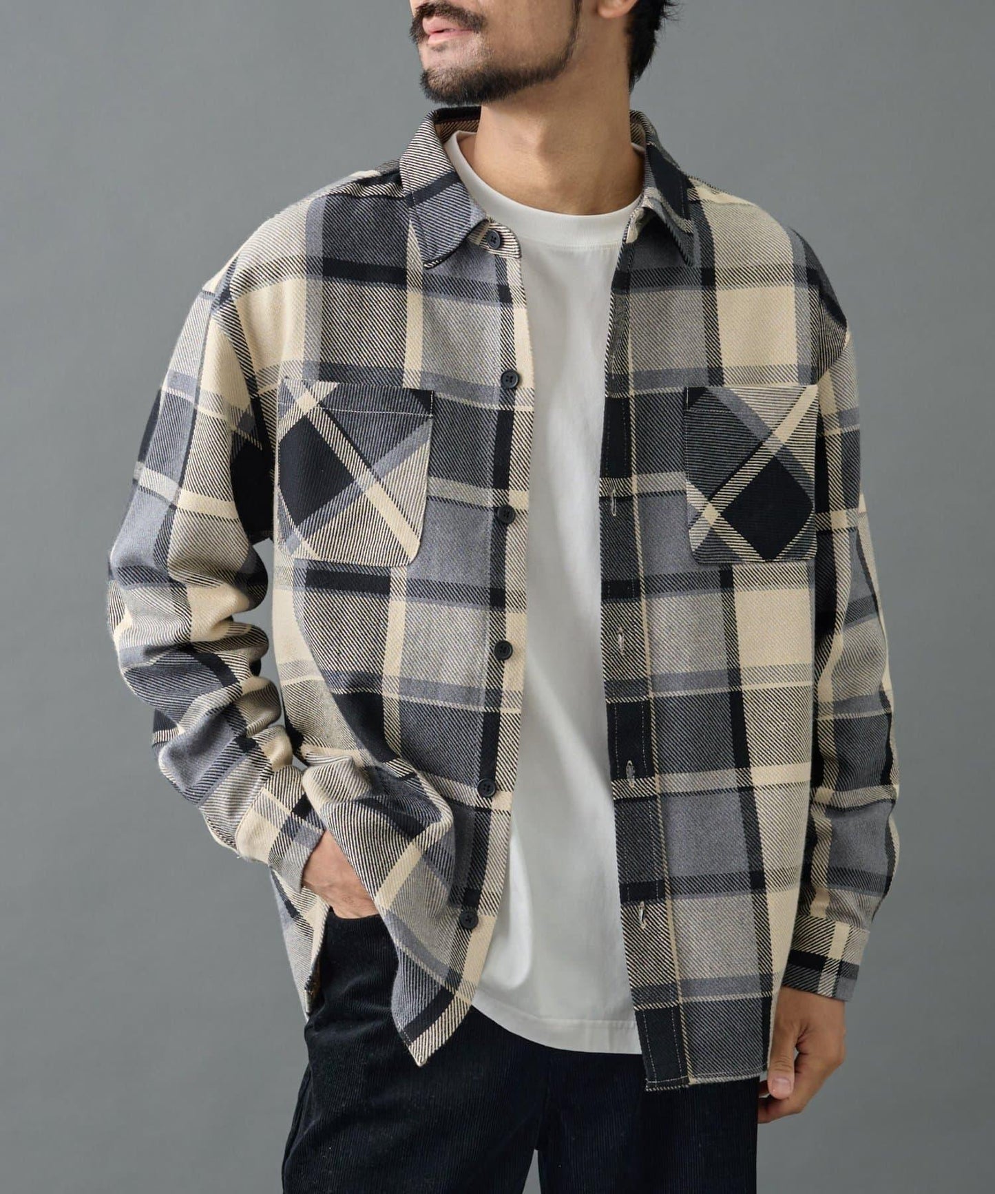 格紋襯衫夾克
