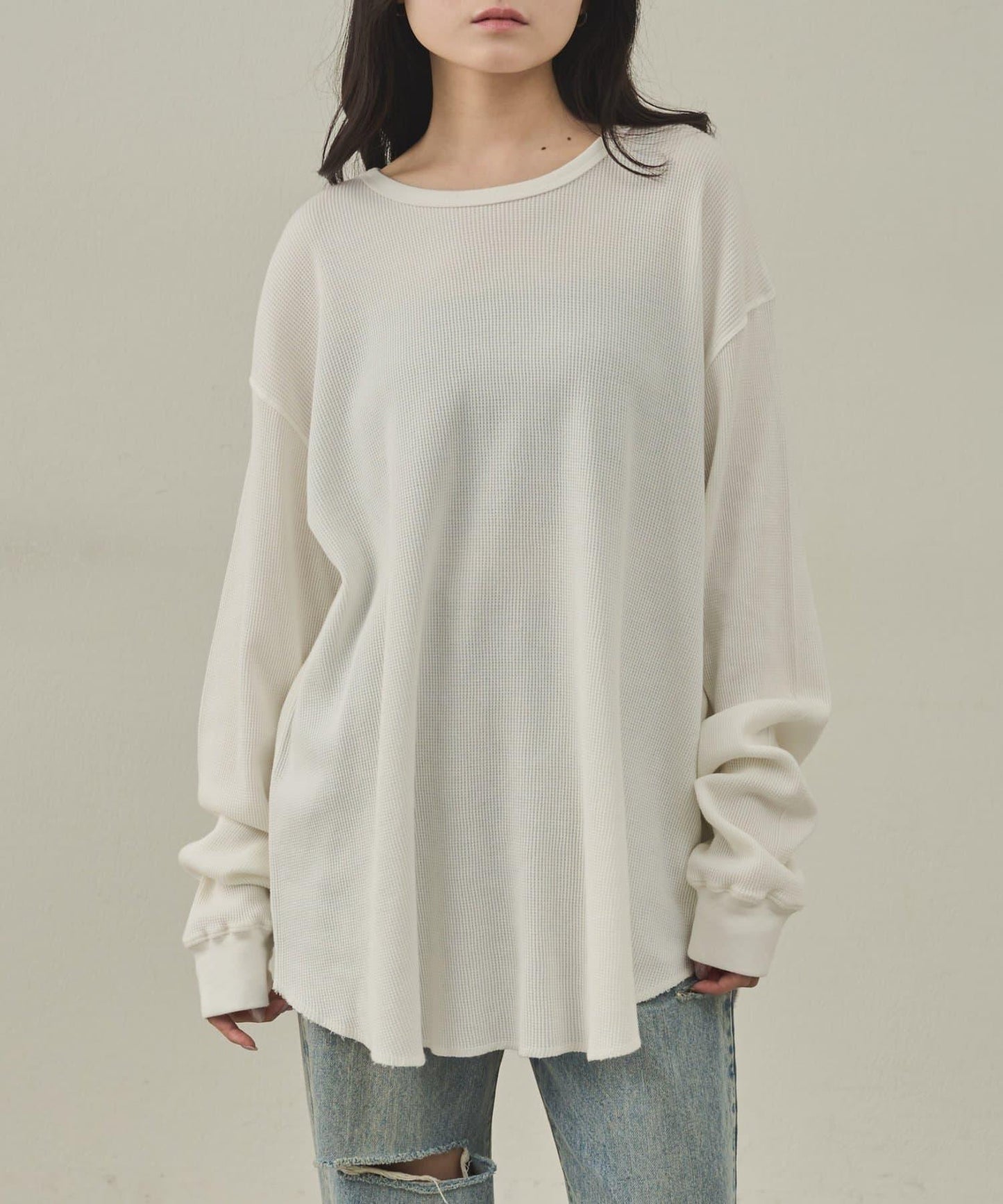 【paradigm】燃氣烤華夫格圓領長袖T恤