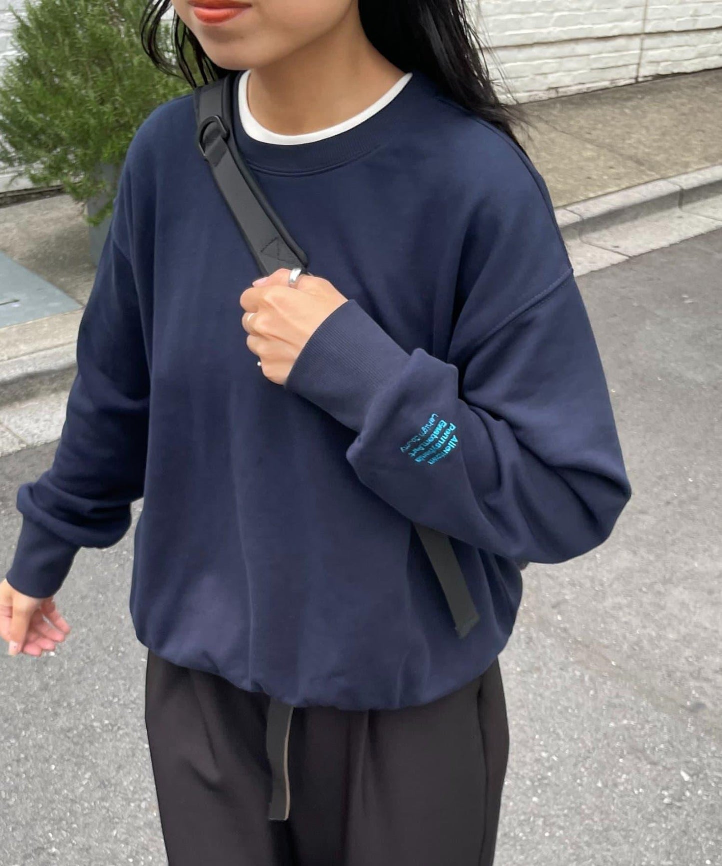 【LEI企畫/】衛衣袖部刺繡套頭衫