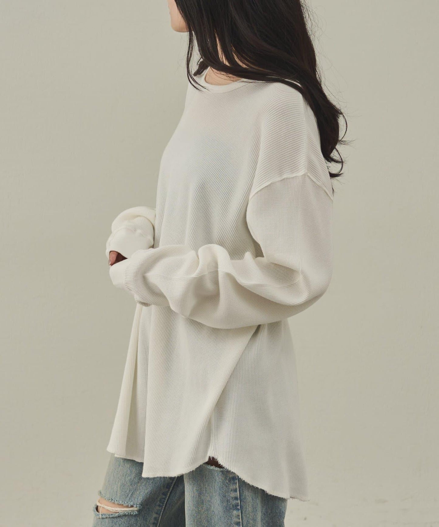 【paradigm】燃氣烤華夫格圓領長袖T恤