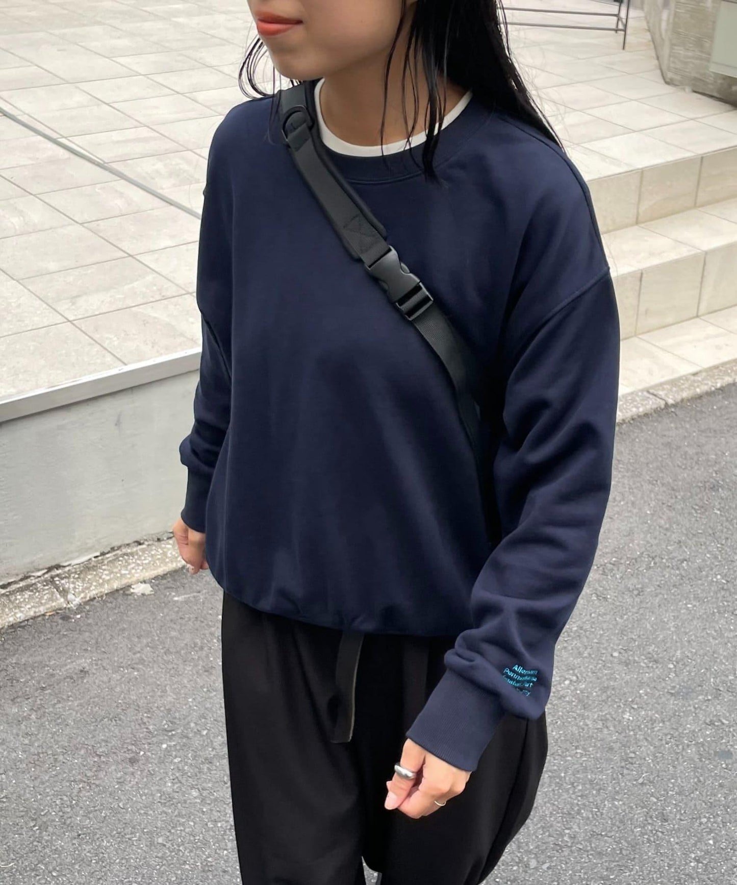 【LEI企畫/】衛衣袖部刺繡套頭衫