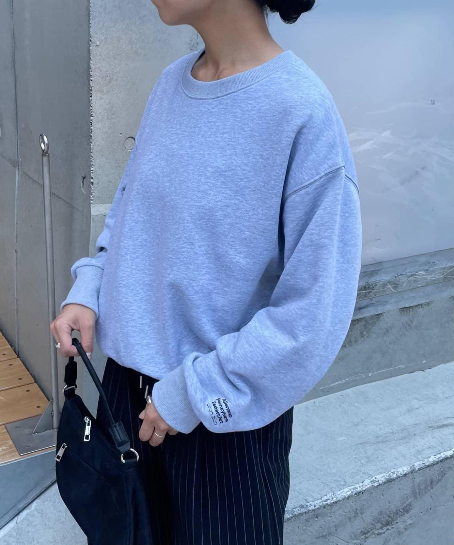 【LEI企畫/】衛衣袖部刺繡套頭衫