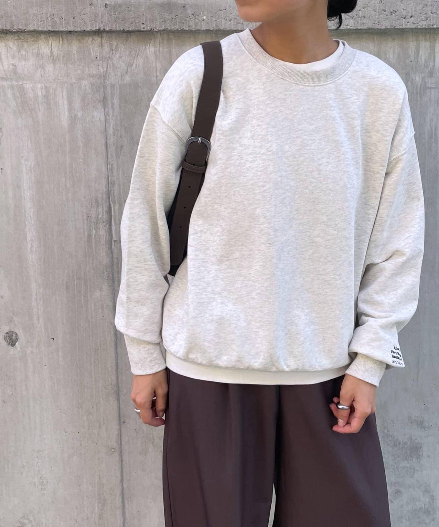 【LEI企畫/】衛衣袖部刺繡套頭衫