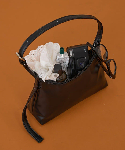 拼接材質單肩包