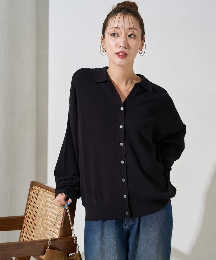 翻領針織開衫