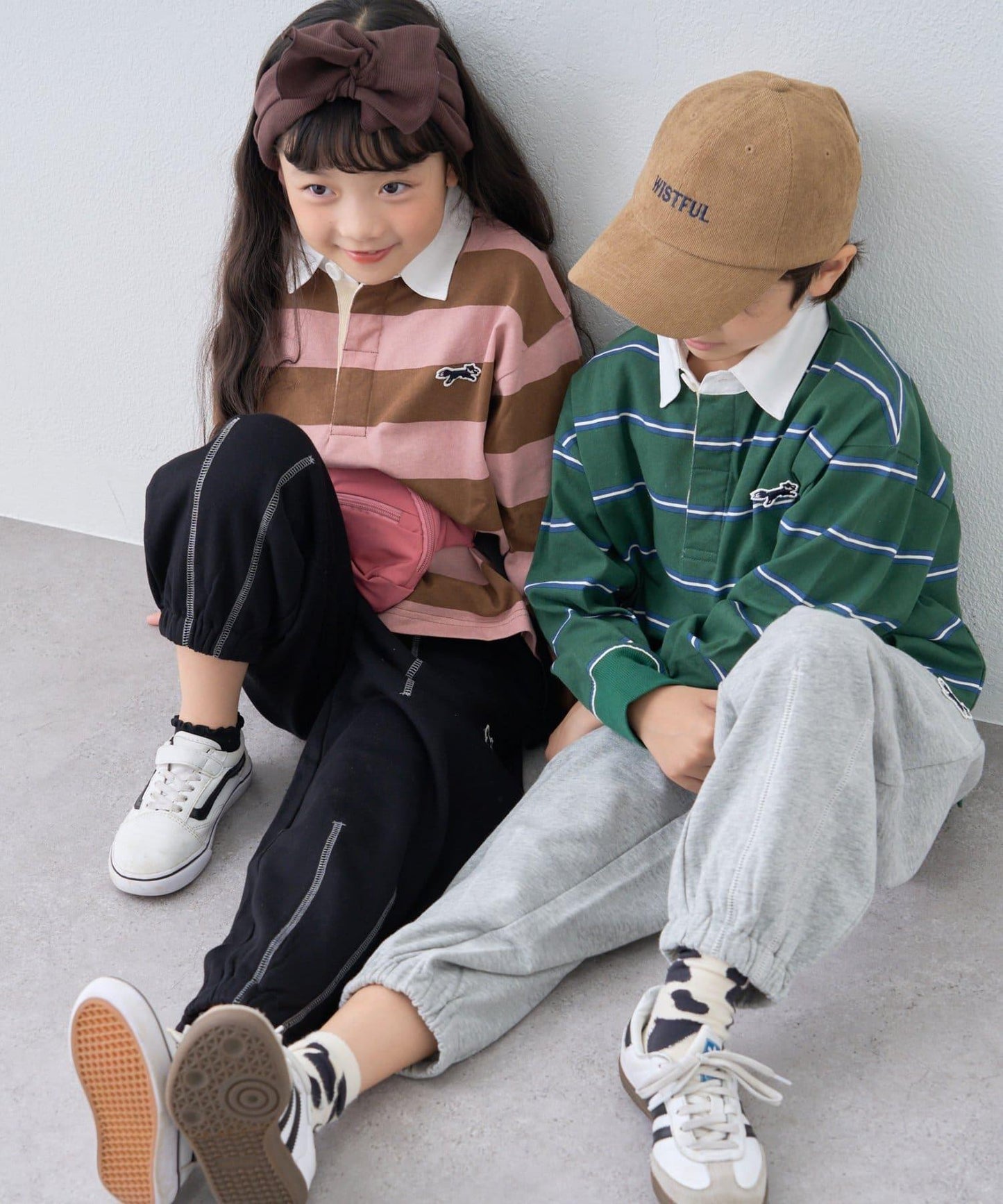 【KIDS】【FOX×TYPY】拼色縫線衛褲