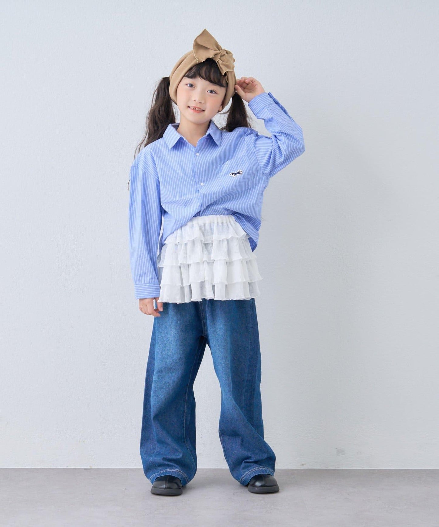 【KIDS】【FOX×TYPY】格子寬鬆襯衫