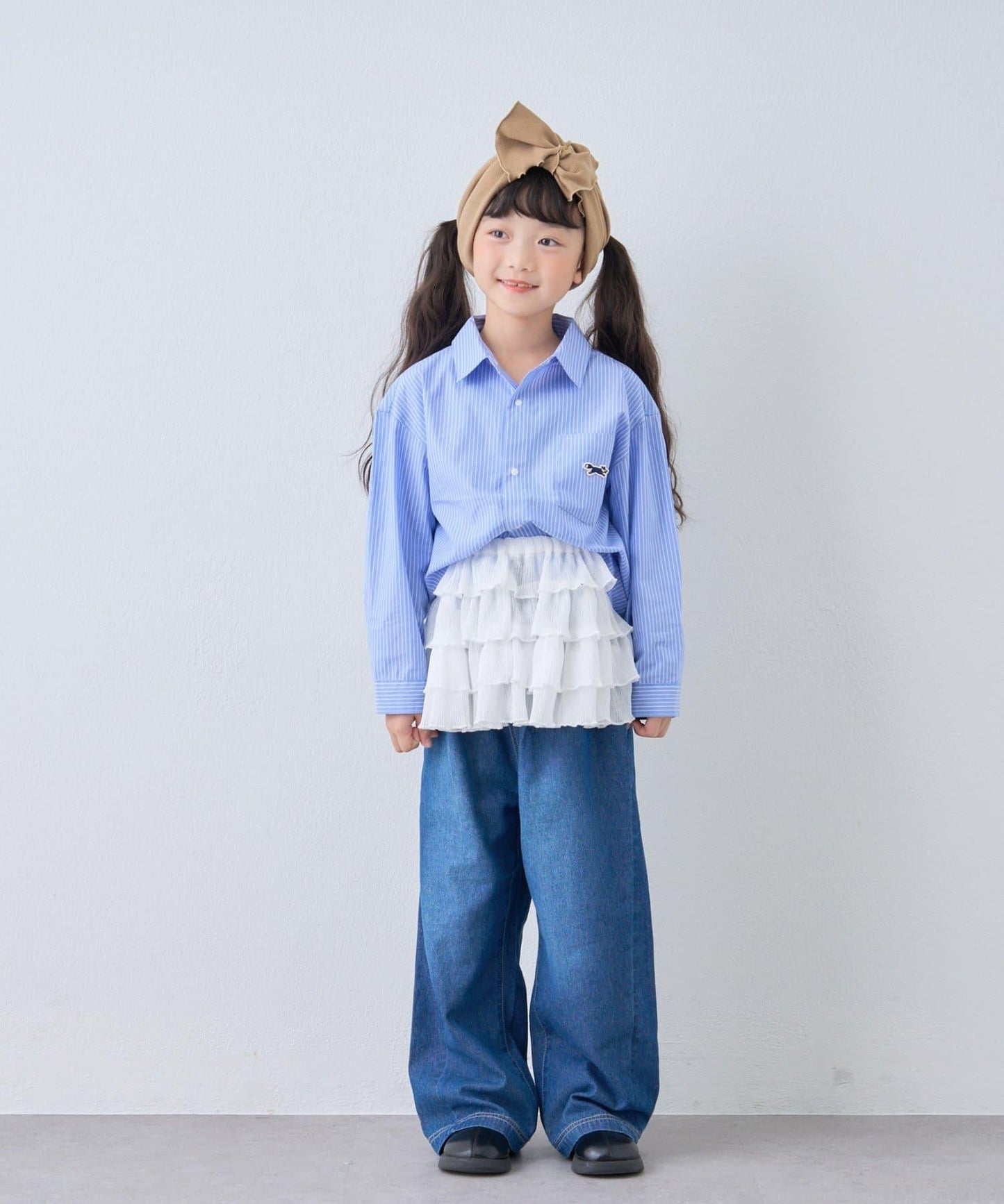 【KIDS】【FOX×TYPY】格子寬鬆襯衫