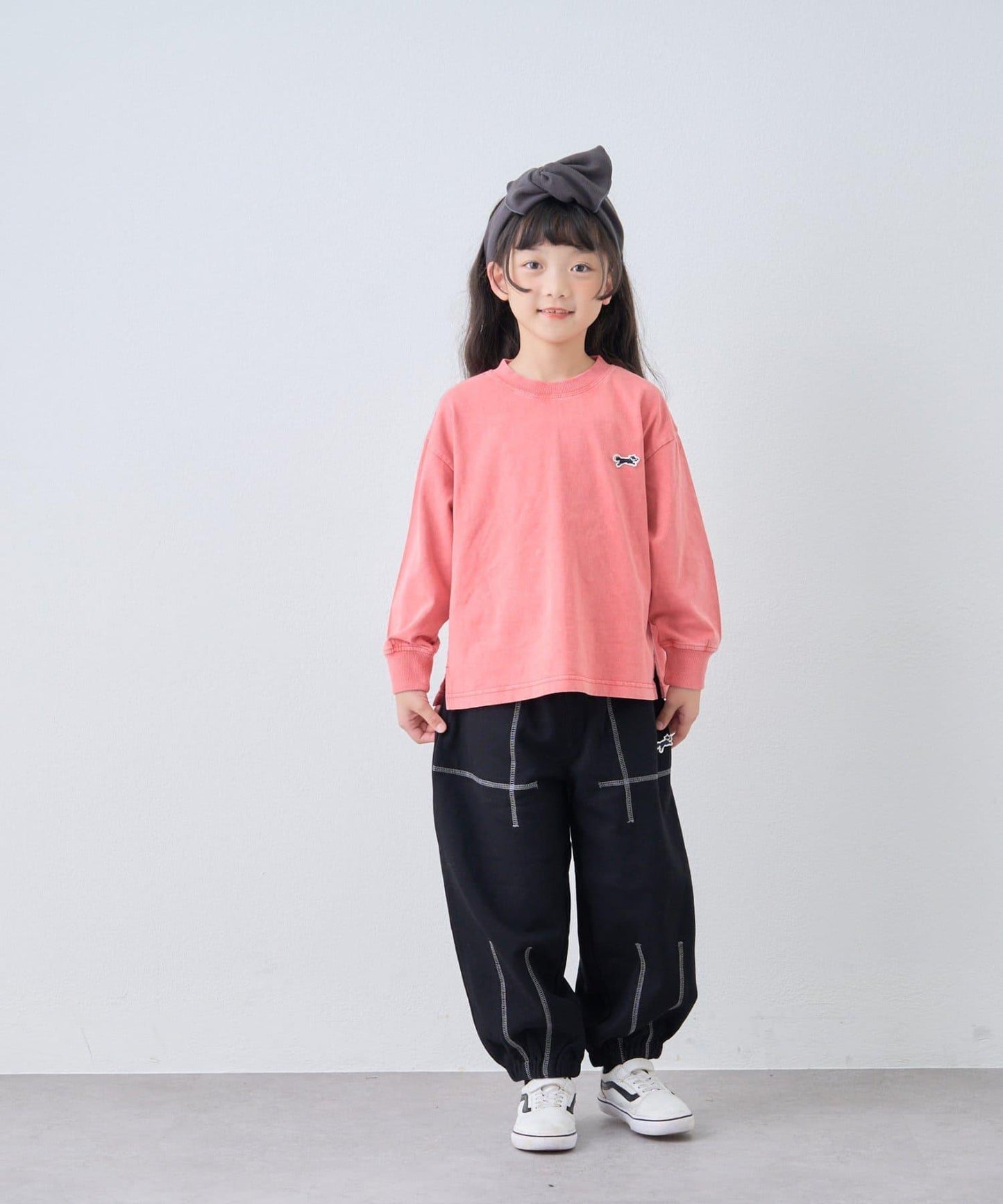 【KIDS】【FOX×TYPY】拼色縫線衛褲