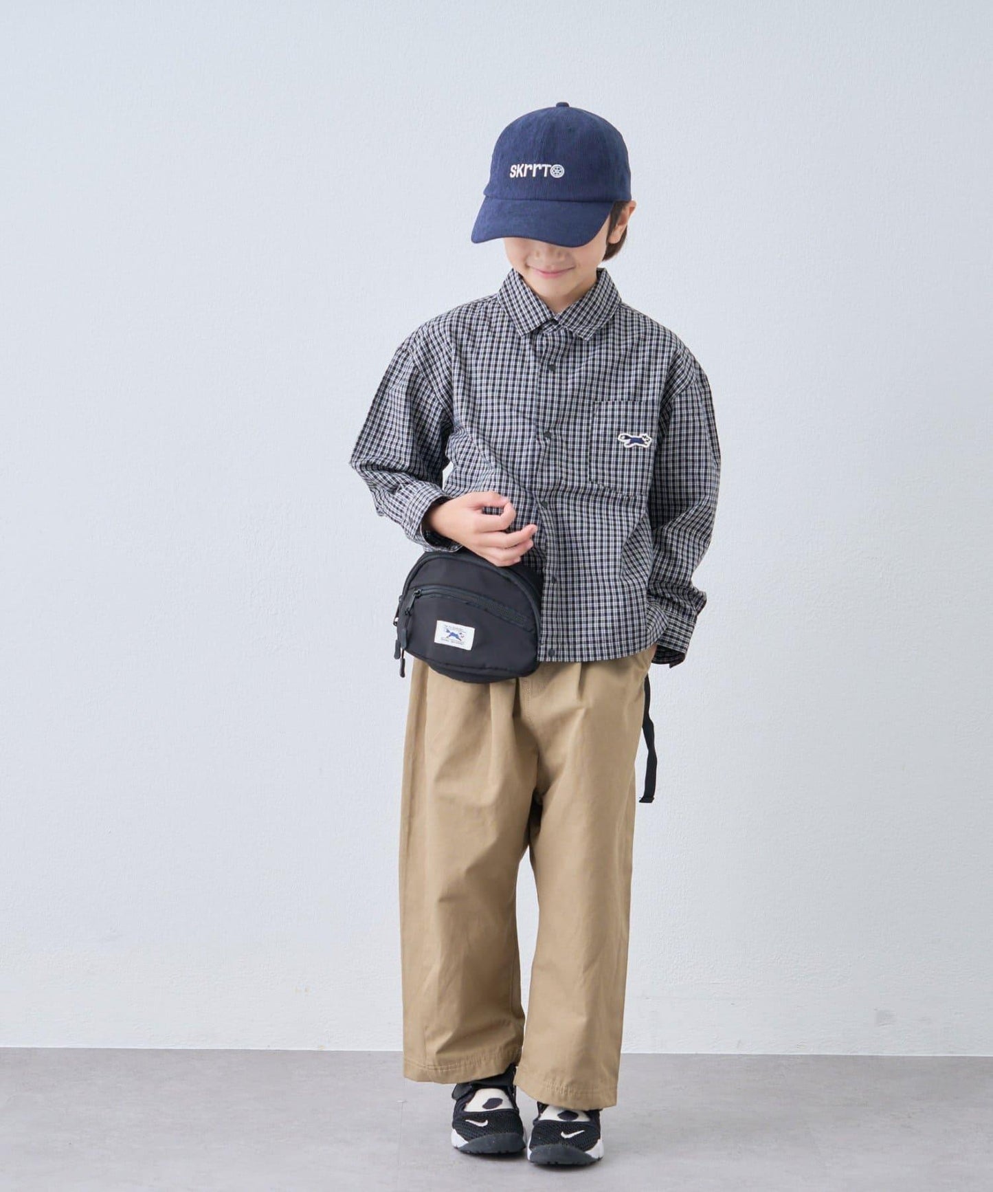 【KIDS】【FOX×TYPY】格子寬鬆襯衫