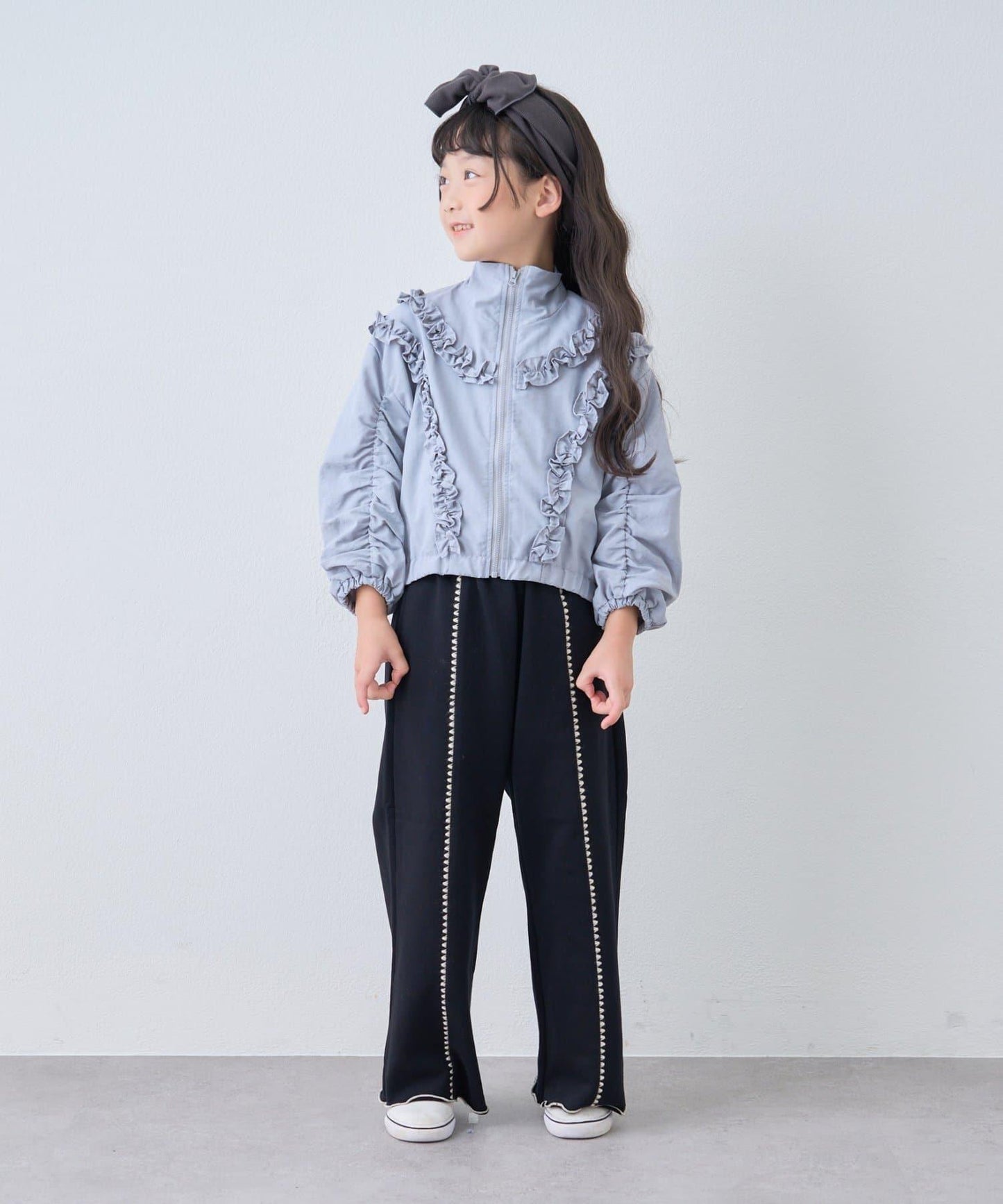 【KIDS】荷葉邊褶皺連體衣