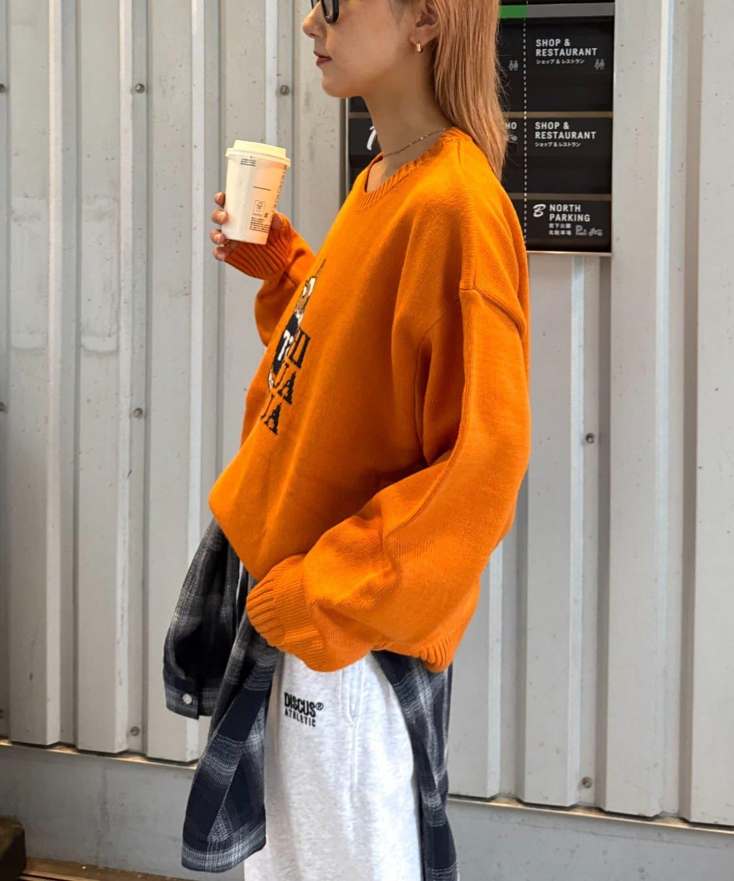 狗狗針織混合標誌提花毛衣