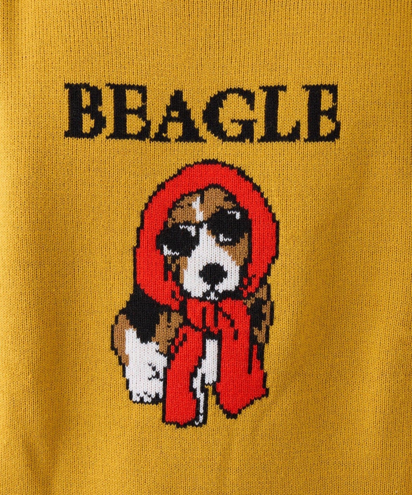 狗狗針織混合標誌提花毛衣