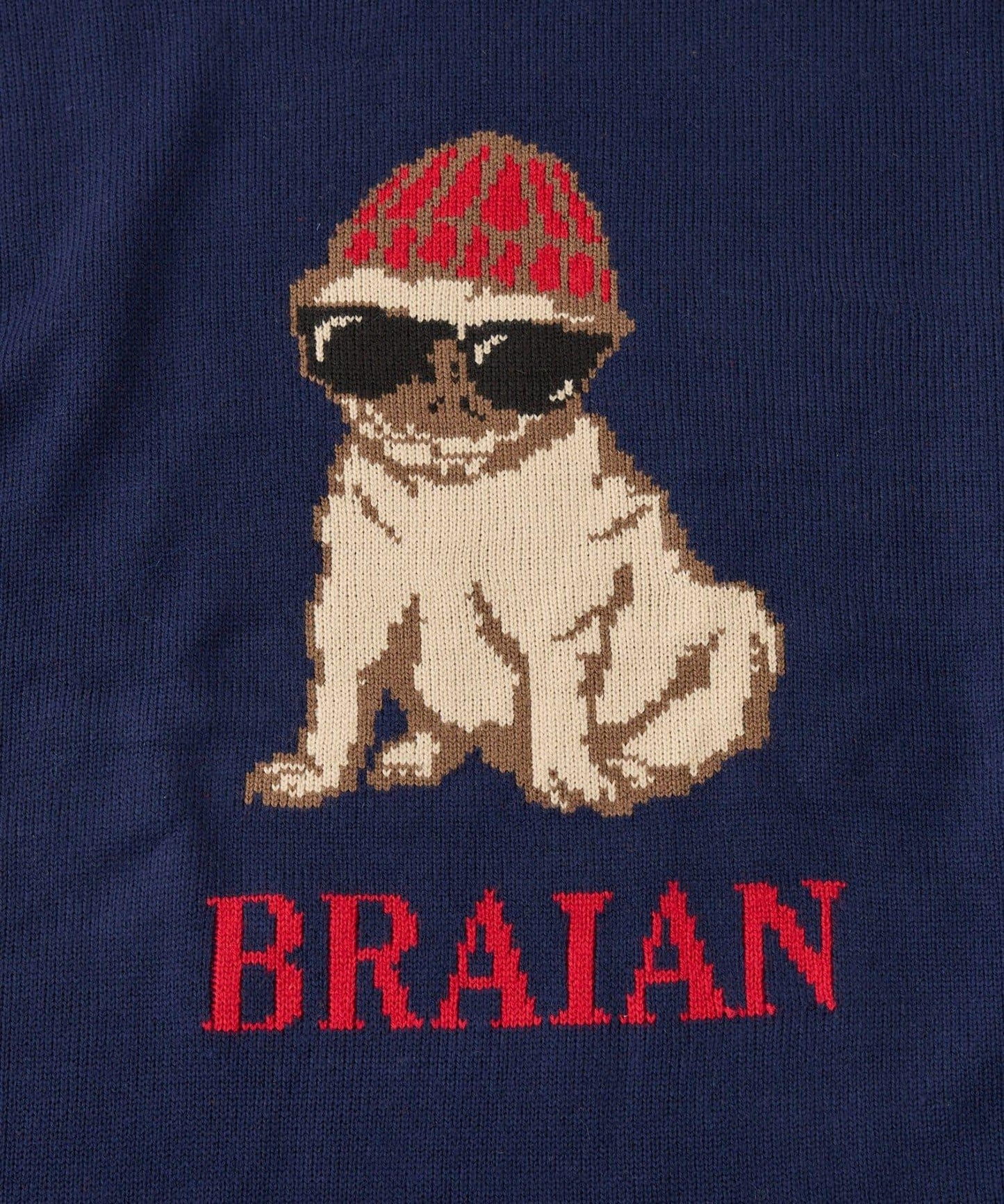 狗狗針織混合標誌提花毛衣