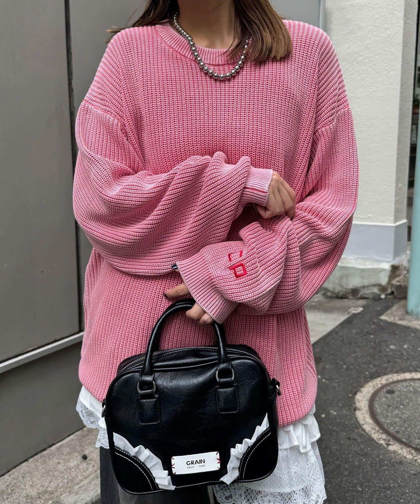 石洗針織套頭衫