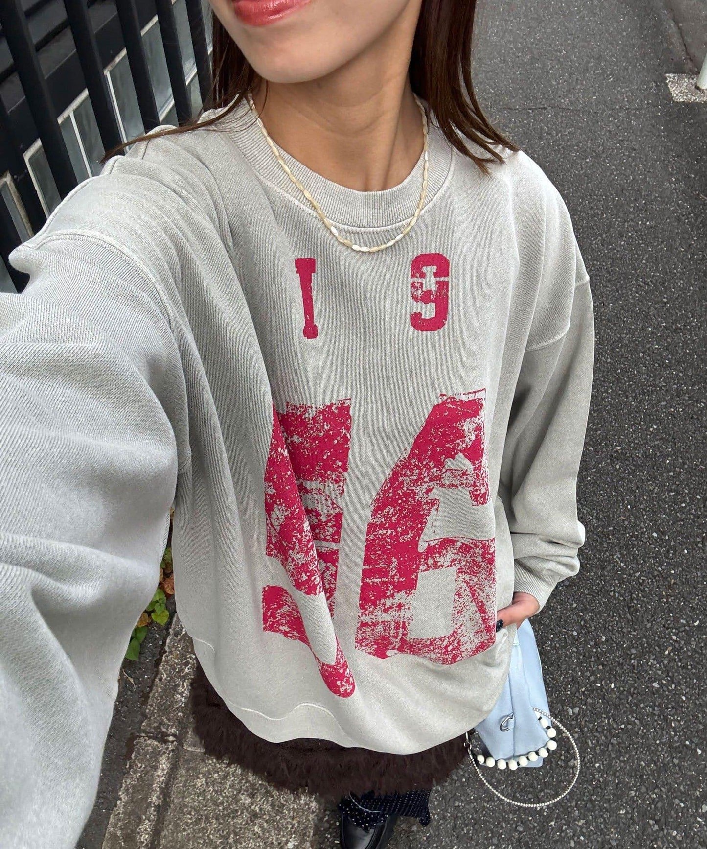 拼接印花水洗衛衣