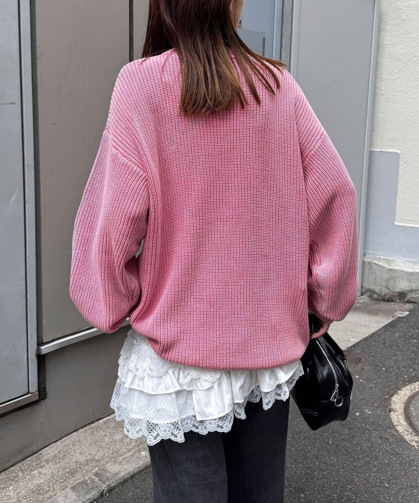 石洗針織套頭衫