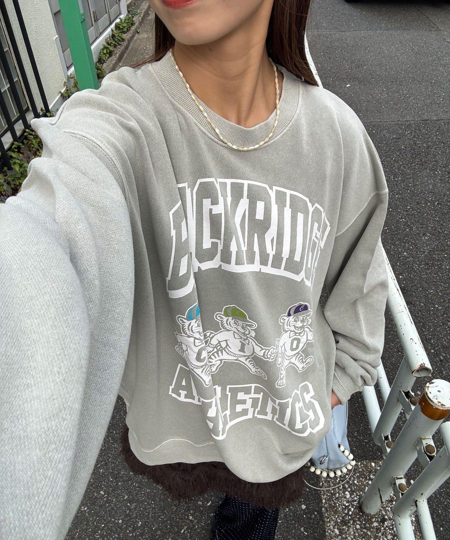 拼接印花水洗衛衣