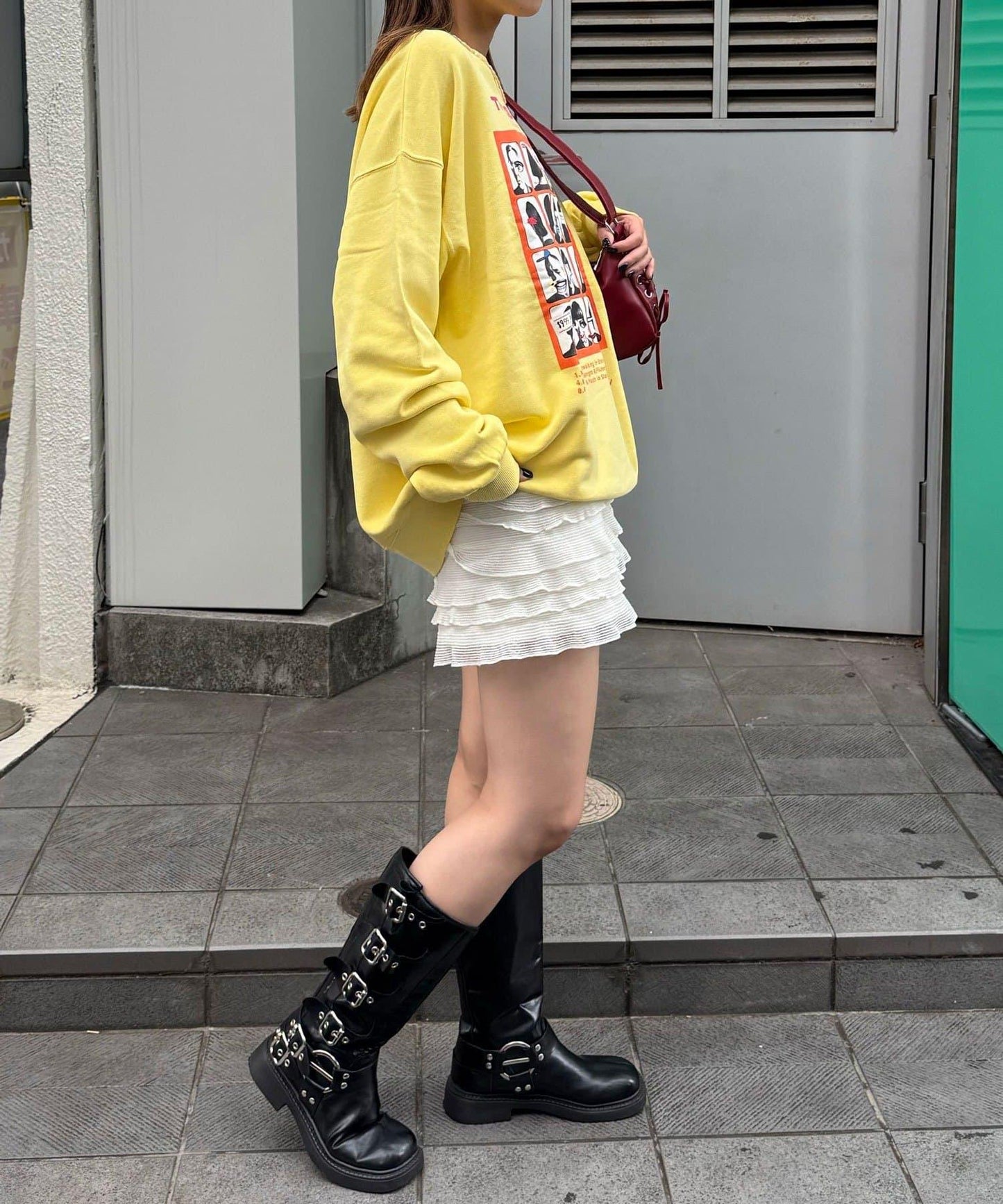 拼接印花水洗衛衣