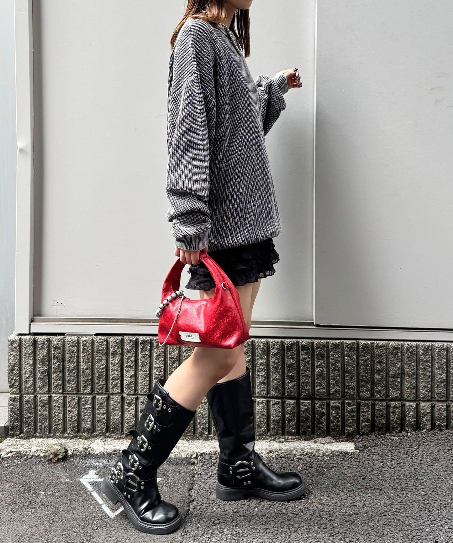 石洗針織套頭衫