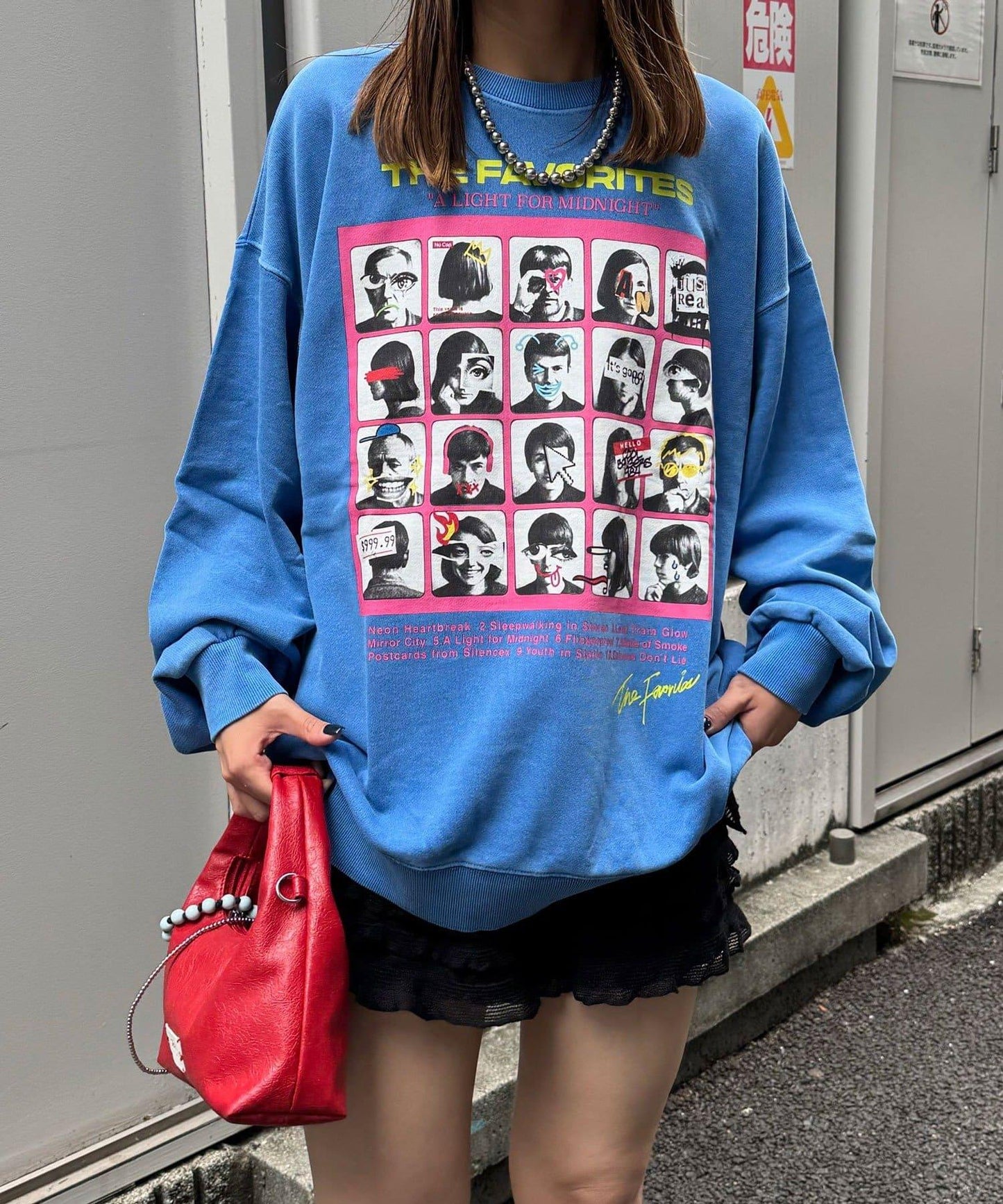 拼接印花水洗衛衣