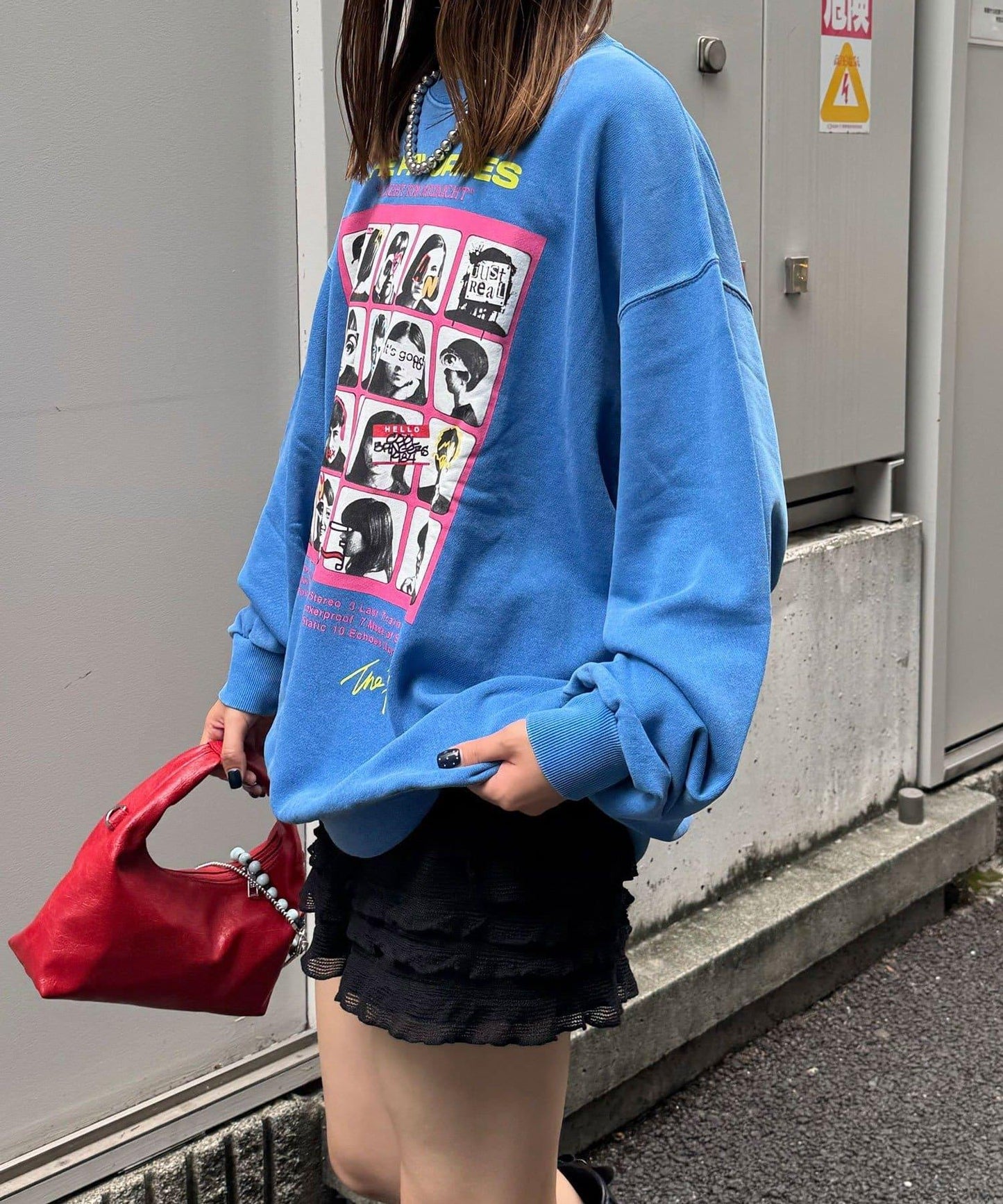 拼接印花水洗衛衣