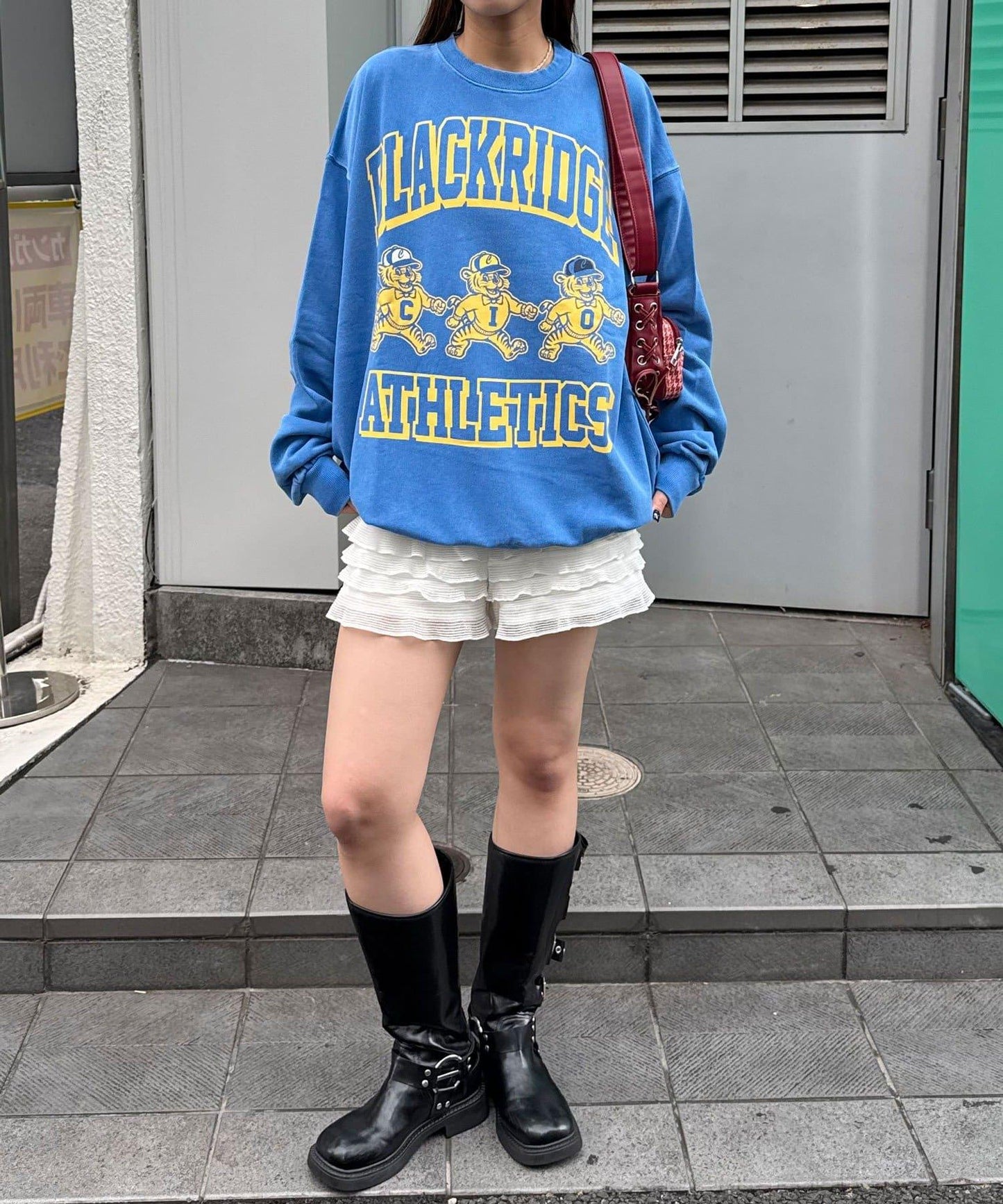 拼接印花水洗衛衣