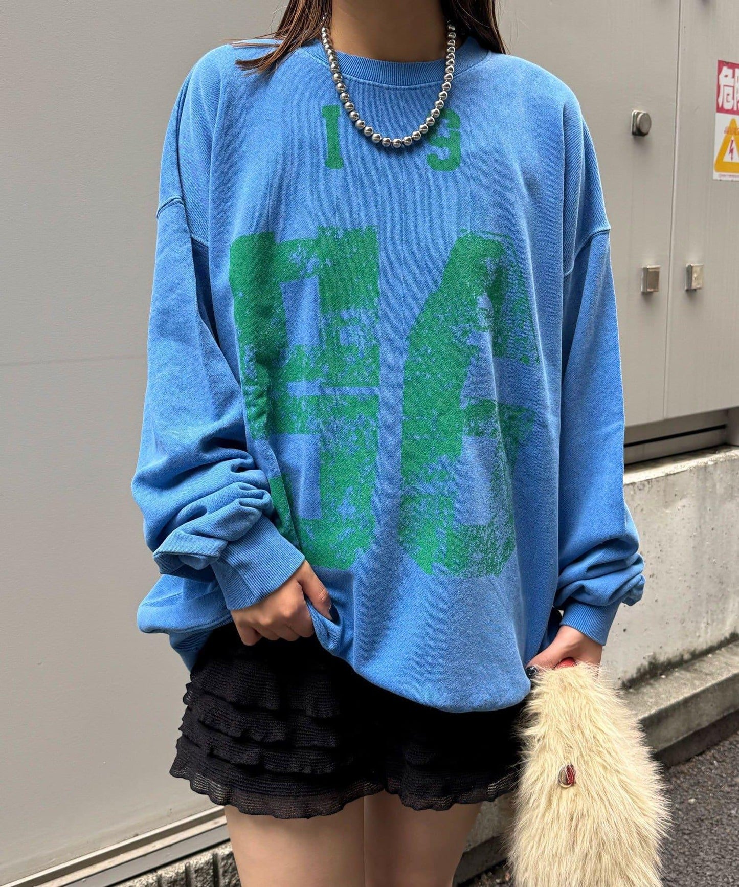 拼接印花水洗衛衣