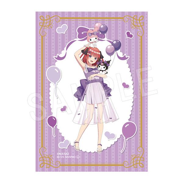 《五等分的新娘》×《美樂蒂》&《庫洛米》_燙金塑料寫真卡 氣球&蝴蝶結款 二乃
