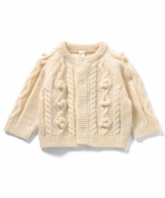 毛球針織嬰兒開衫_可機洗